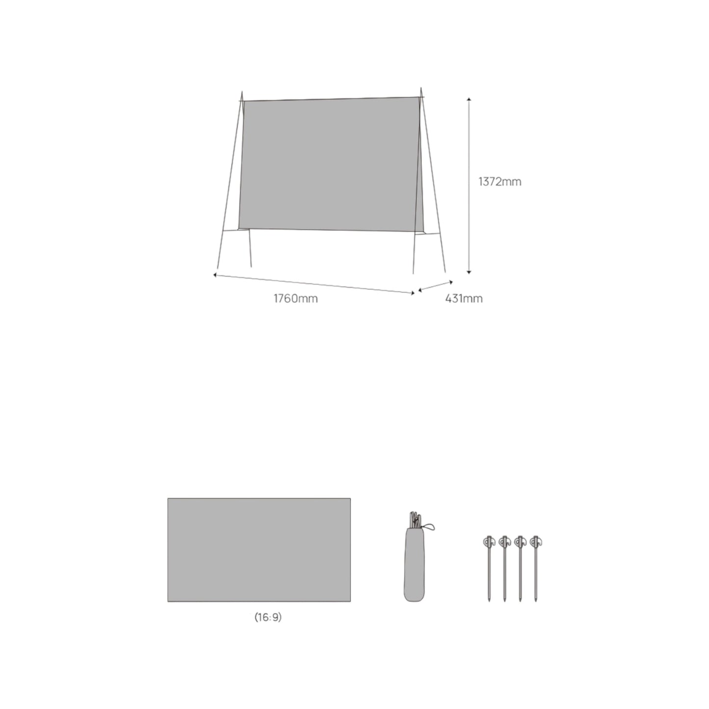 Ecran de projection Portable avec trépied Rétractable Xgimi