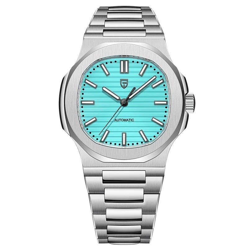 Men's Stainless Steel Automatic Mechanical Waterproof Barrel - shaped Wristwatch - VIDEOPROJECTEUR - Men's Stainless Steel Automatic Mechanical Waterproof Barrel - shaped Wristwatch