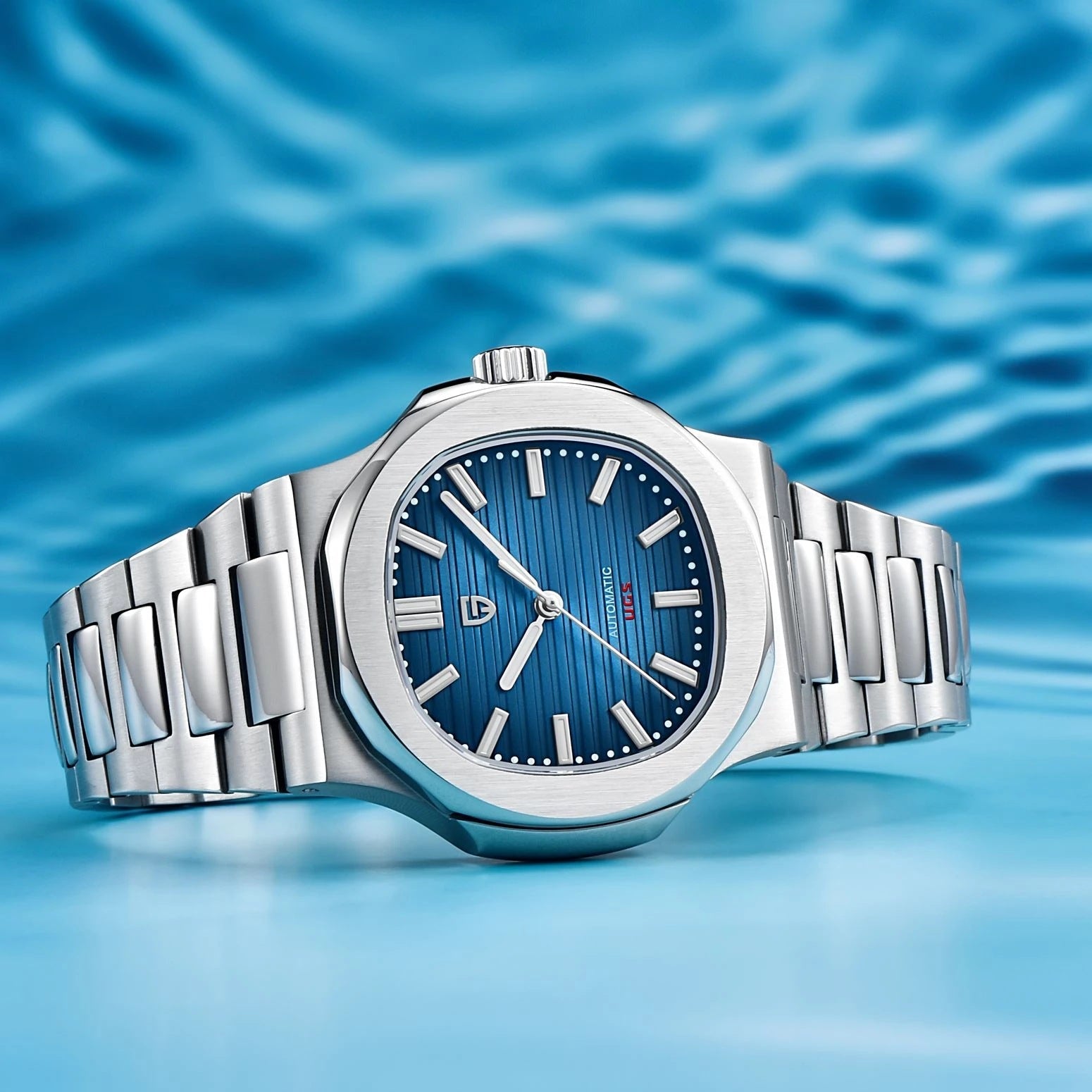 Men's Stainless Steel Automatic Mechanical Waterproof Barrel - shaped Wristwatch - VIDEOPROJECTEUR - Men's Stainless Steel Automatic Mechanical Waterproof Barrel - shaped Wristwatch