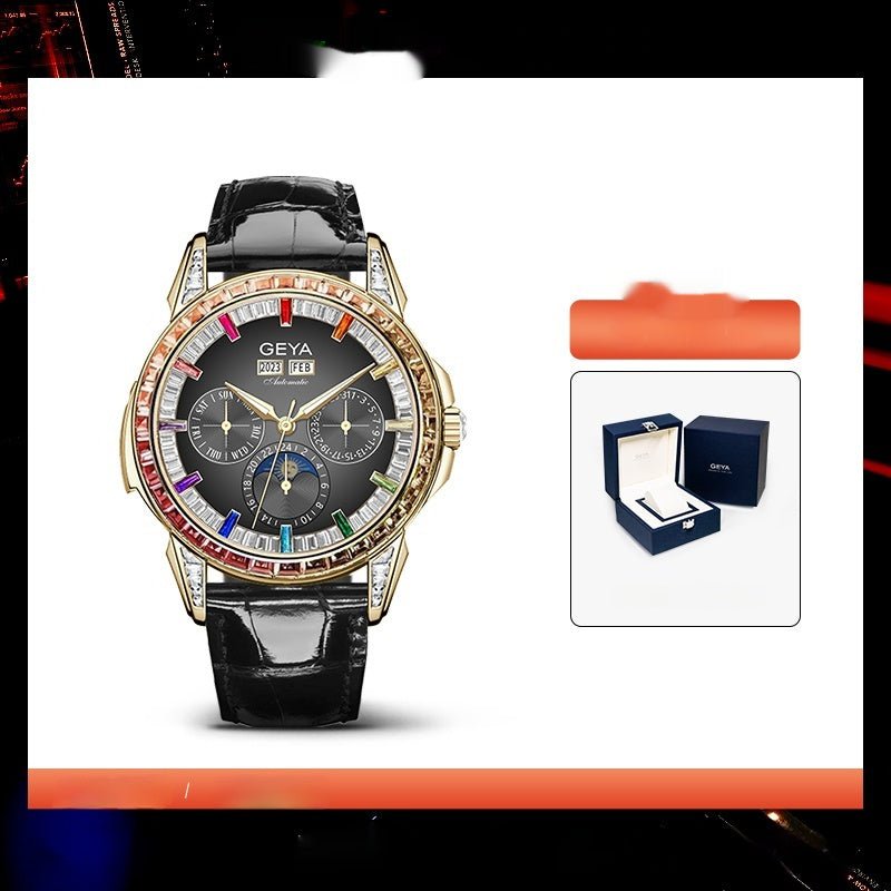 Rainbow Circle Multifunctional Mechanical Watch Fully Automatic Waterproof Men's - VIDEOPROJECTEUR - Rainbow Circle Multifunctional Mechanical Watch Fully Automatic Waterproof Men's