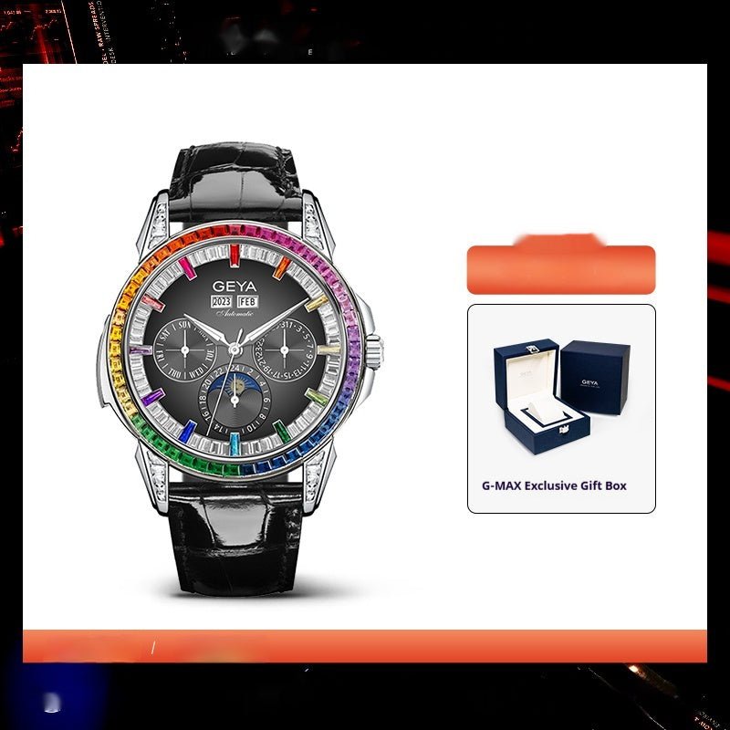 Rainbow Circle Multifunctional Mechanical Watch Fully Automatic Waterproof Men's - VIDEOPROJECTEUR - Rainbow Circle Multifunctional Mechanical Watch Fully Automatic Waterproof Men's