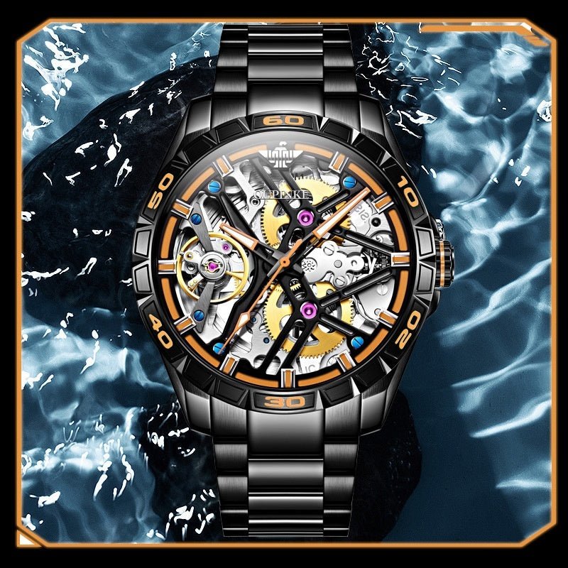 Sports Automatic Men's Mechanical Hollow Waterproof Watch - VIDEOPROJECTEUR - Sports Automatic Men's Mechanical Hollow Waterproof Watch