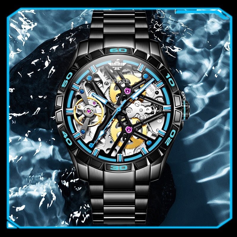 Sports Automatic Men's Mechanical Hollow Waterproof Watch - VIDEOPROJECTEUR - Sports Automatic Men's Mechanical Hollow Waterproof Watch
