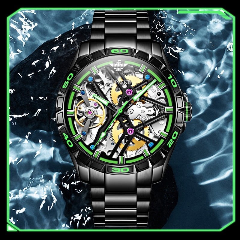Sports Automatic Men's Mechanical Hollow Waterproof Watch - VIDEOPROJECTEUR - Sports Automatic Men's Mechanical Hollow Waterproof Watch