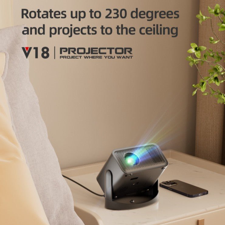 V18 Projector Android HD Wireless Same Screen Home - VIDEOPROJECTEUR - V18 Projector Android HD Wireless Same Screen Home